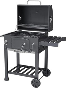 Avenberg Grill wielofunkcyjny BBQ Genius + ruszt żeliwny + kamień do pizzy, 70 x 103 x 105 cm