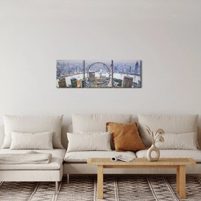 Obraz - Szanghaj, Chiny (z zegarem) (90x30 cm)