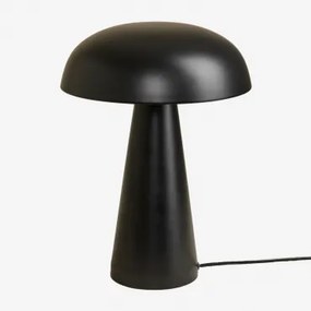 Lampa Stołowa Żeliwna Galina ↑35 Cm Czarna - Sklum