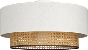 Oprawa sufitowa NATIA 1xE27/60W/230V śr. 45 cm biała/brązowa