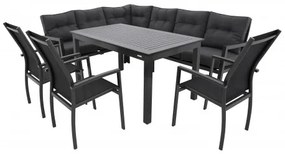 EXPERT LOUNGE - aluminiowy zestaw ogrodowy 3+1+1