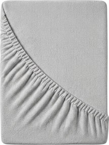 PrzytulneMieszkanie.pl Prześcieradło frotte EXCLUSIVE jasno szare 140x200 cm
