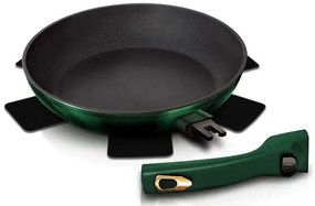 Zielona patelnia z odpinaną rączką i pokrywką 24cm F0-W21