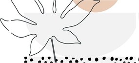 Obraz - Line art flowers N⁰3 (170x50 cm)