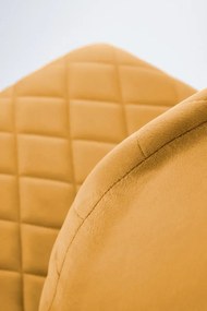 Krzesło tapicerowane K525 VELVET musztardowe HALMAR