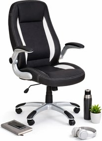 Fotel Obrotowy Czarny Tapicerowany Do Komputera G0-R64