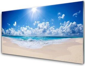 Szkło do Kuchni na Ścianę Rajskie Wybrzeże W Słońcu