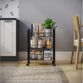 Kontener na kółkach czarny 45x27x64 tarro