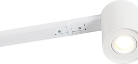 Nowoczesny system szynowy biały z 5 reflektorami 1-fazowymi - Rondoo Up