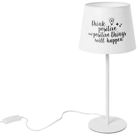 Czarno-biała lampa stołowa SULION Positive