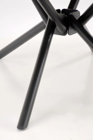 Stół do Jadalni rozkładany spiek biały marmur czarne nogi 160-220/90/75 VITORINO