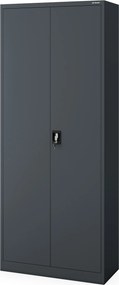 Szafa biurowa metalowa wysoka na dokumenty antracytowa, 900x2200x400 mm: JAN H2200