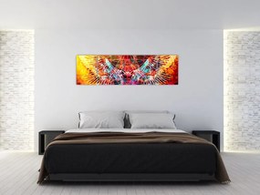 Obraz - Merkaba ze skrzydłami, abstrakcja (170x50 cm)