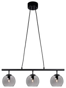 Cottex T2493SVG - Lampa wisząca na przewodzie CAPELLA 3xE14/40W/230V przydymiona/czarna