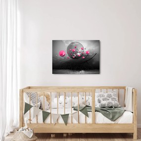 Obraz różowych abstrakcyjnych kul (70x50 cm)