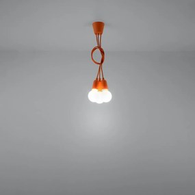 Lampa wisząca DIEGO 3 pomarańczowa SOLLUX  LIGHTING