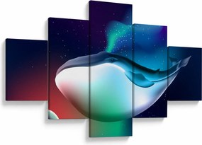 Obraz - Wieloryb w kosmosie (125x70 cm)