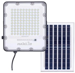 LED Solarny reflektor LED/50W/3,2V 4500K IP65 + zdalne sterowanie