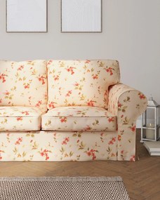Pokrowiec na sofę Ektorp 3-osobową, rozkładaną kolor wielokolorowy tkanina wzorzysta