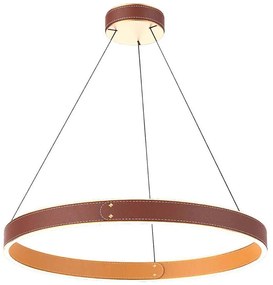 Klausen 142027 - LED lampa na lanku LEATHER LED/47,8W/230V brąz/pomarańcz