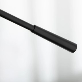 HOMCOM Lampa Podłogowa Styl Przemysłowy Regulowana Wysokość Przełącznik Podłogowy Czarna 30x30x131cm | Aosom PL