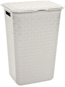 Kremowy plastikowy kosz na pranie 48 l Nuance – Curver