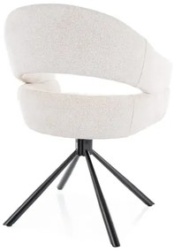 Krzesło z podłokietnikami BORGO jasny beż obrotowe SIGNAL