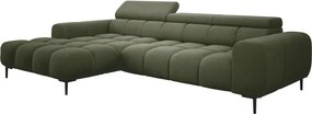 Narożnik PLAZA S Lewostronny z elektryczną regulacją siedziska w tkaninie APHRODITE 12 WERSAL