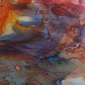 Obraz - Abstrakcyjna sztuka tuszu (z zegarem) (90x30 cm)