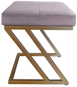 Pufa ZETA LOFT taboret podnóżek podstawa złota MG55