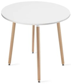 Zestaw do jadalni 1+4, stół KAMI 80x80 biały + krzesło BALI MARK czarne