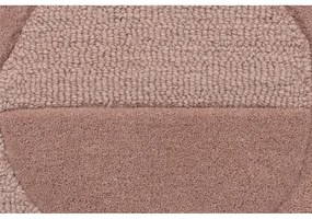 Różowy wełniany dywan Flair Rugs Gigi, 160x230 cm