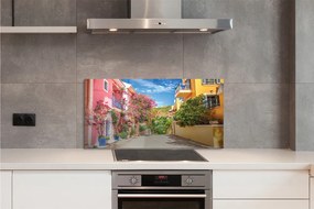 Panel Szklany Kwitnące Ogrody nad Miastem