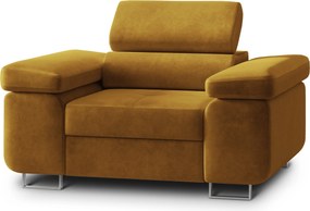 Fotel CALVO do Salonu WYGODNY, Styl nowoczesny, Żółty