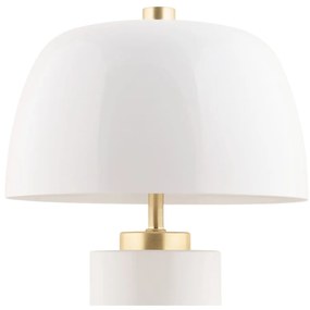 Biała lampa stołowa LED ze ściemniaczem i metalowym kloszem (wysokość 30 cm) Freya – Leitmotiv