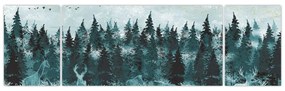 Obraz - Zwierzęta w lesie (170x50 cm)