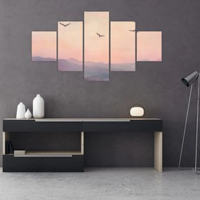 Obraz - Stado ptaków II. (125x70 cm)