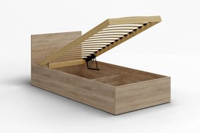 Łóżko drewniane z materacem AVI 90x200cm w kolorze dąb craft