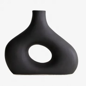 Wazon Ceramiczny Sabel Czarny Matowy - Sklum
