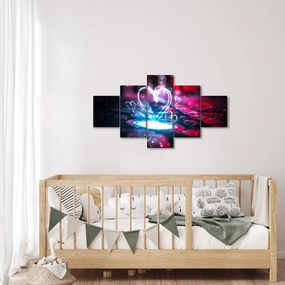 Obraz świetlistego serca (125x70 cm)