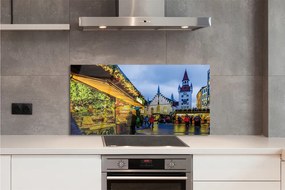Panel szklany do Kuchni Świąteczny Rynek w Niemczech