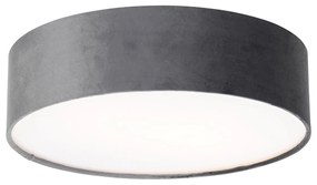 Nowoczesna lampa sufitowa szara 40 cm ze złotym wnętrzem - Drum Nowoczesny Oswietlenie wewnetrzne