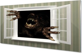 Panel szklany do Kuchni Postać w Mrocznym Oknie