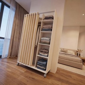 Biało-beżowa szafa 100x160 cm Kit – Tvilum