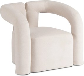 Kremowy fotel w stylu nowoczesnym F7-E05