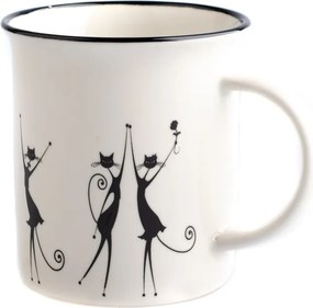 Kubek porcelanowy Dakls Cats Kristy, 310 ml