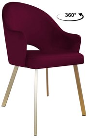 Krzesło obrotowe Velvet podstawa Profil złota MG02