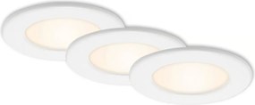 ZESTAW 3x LED łazienkowa oprawa wpuszczana LED/6W/230V 3000K IP44 biała