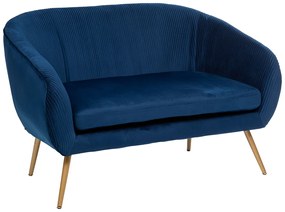 Mała sofa dwuosobowa SOLARO, aksamitne obicie