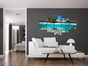 Obraz plaży na tropikalnej wyspie (125x70 cm)